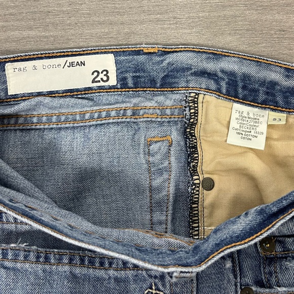 Rag & Bone New York Boyfriend Distressed Beckers Blue Denim Jeans Slouchy Y2K 23 - Picture 10 of 16